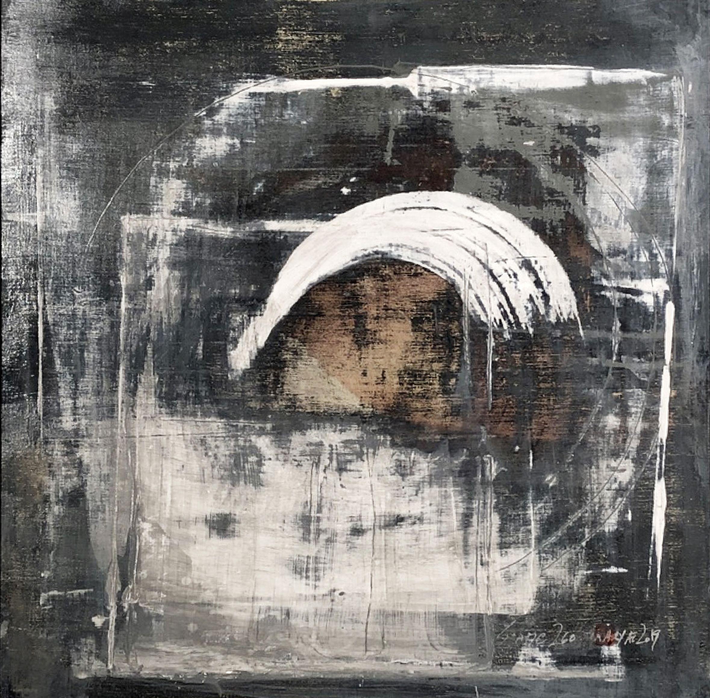 Sia Aryai Abstract Painting - Static 260 Deep healing, Painting, Acrylic on Canvas