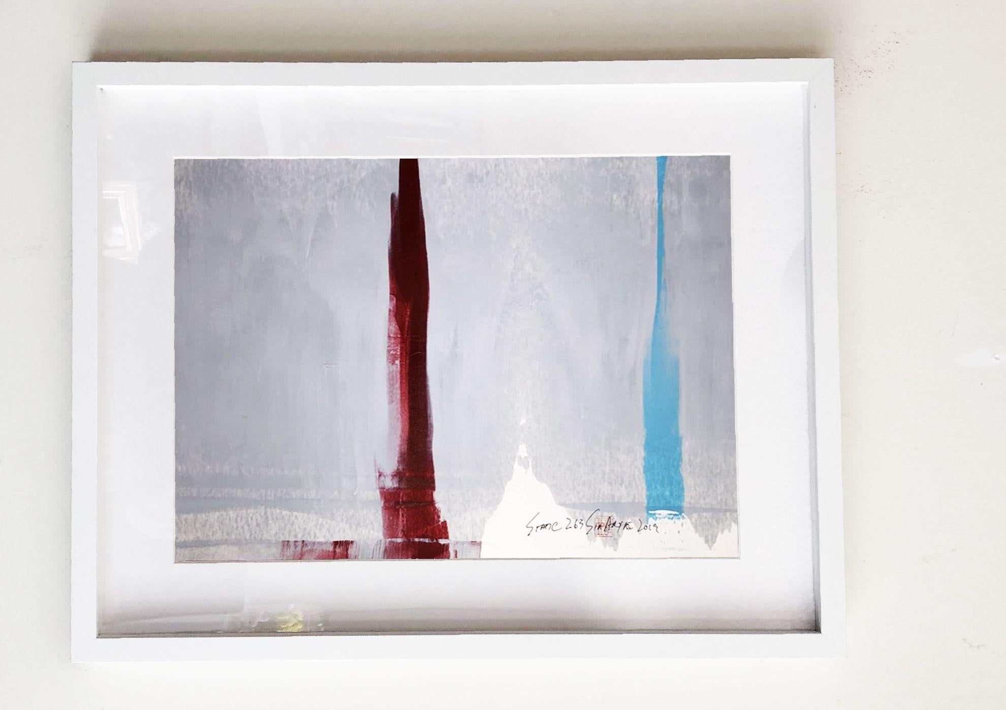 Statica 263, Pittura, Acrilico su carta - Painting di Sia Aryai