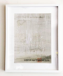 Static 406 Cuadro minimalista abstracto enmarcado, Pintura, Acrílico sobre papel