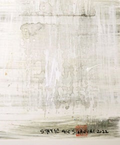 Static 406 Abstract minimal framed painting, Painting, Acrylic on Paper