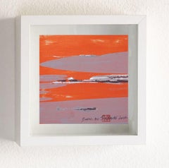 Quadro metallico statico 411 astratto incorniciato., Pittura, Acrilico su carta