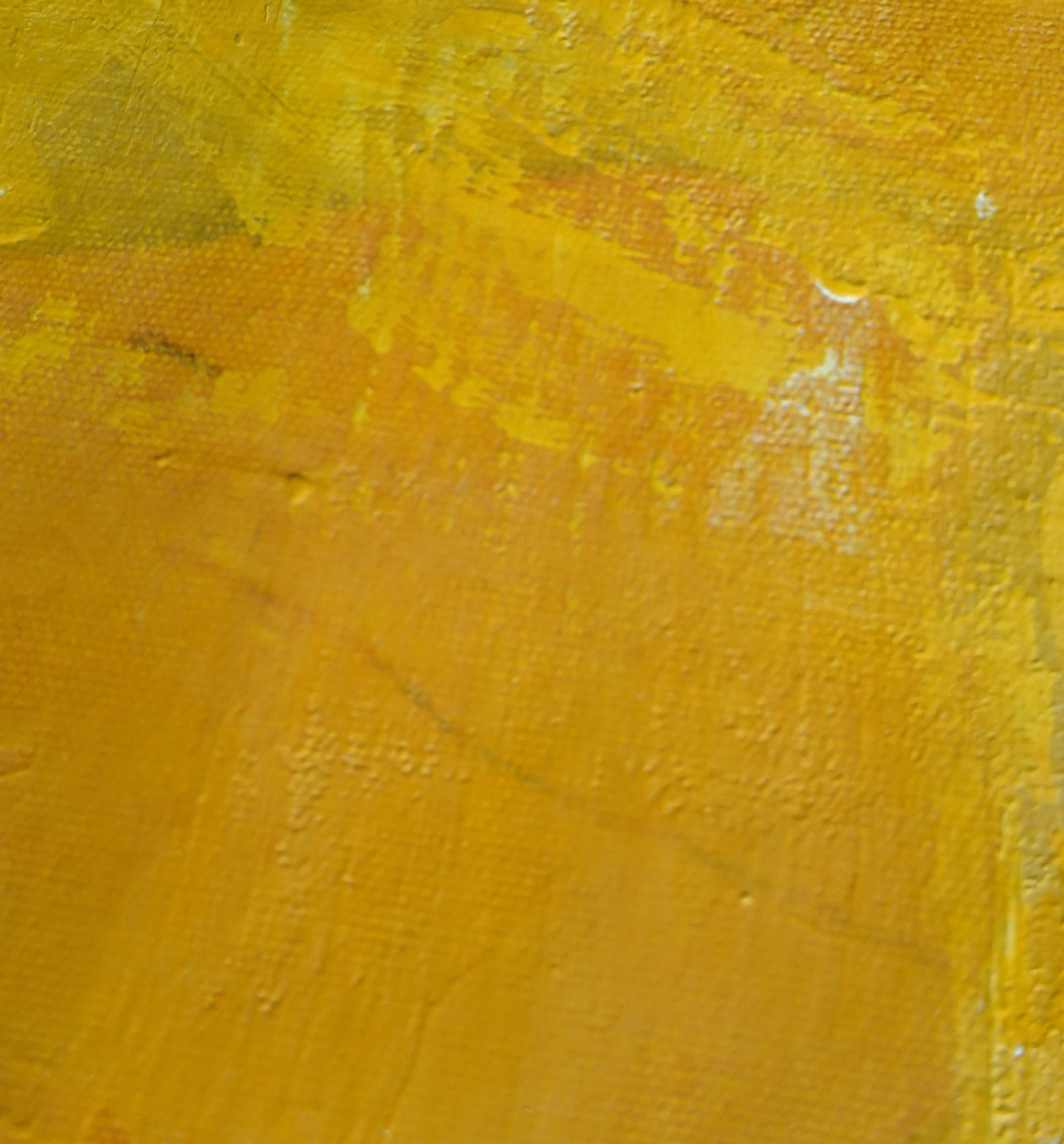 The Fourth Dimension. VI  Vibrant yellow painting, Painting, Acrylic on Canvas For Sale 3