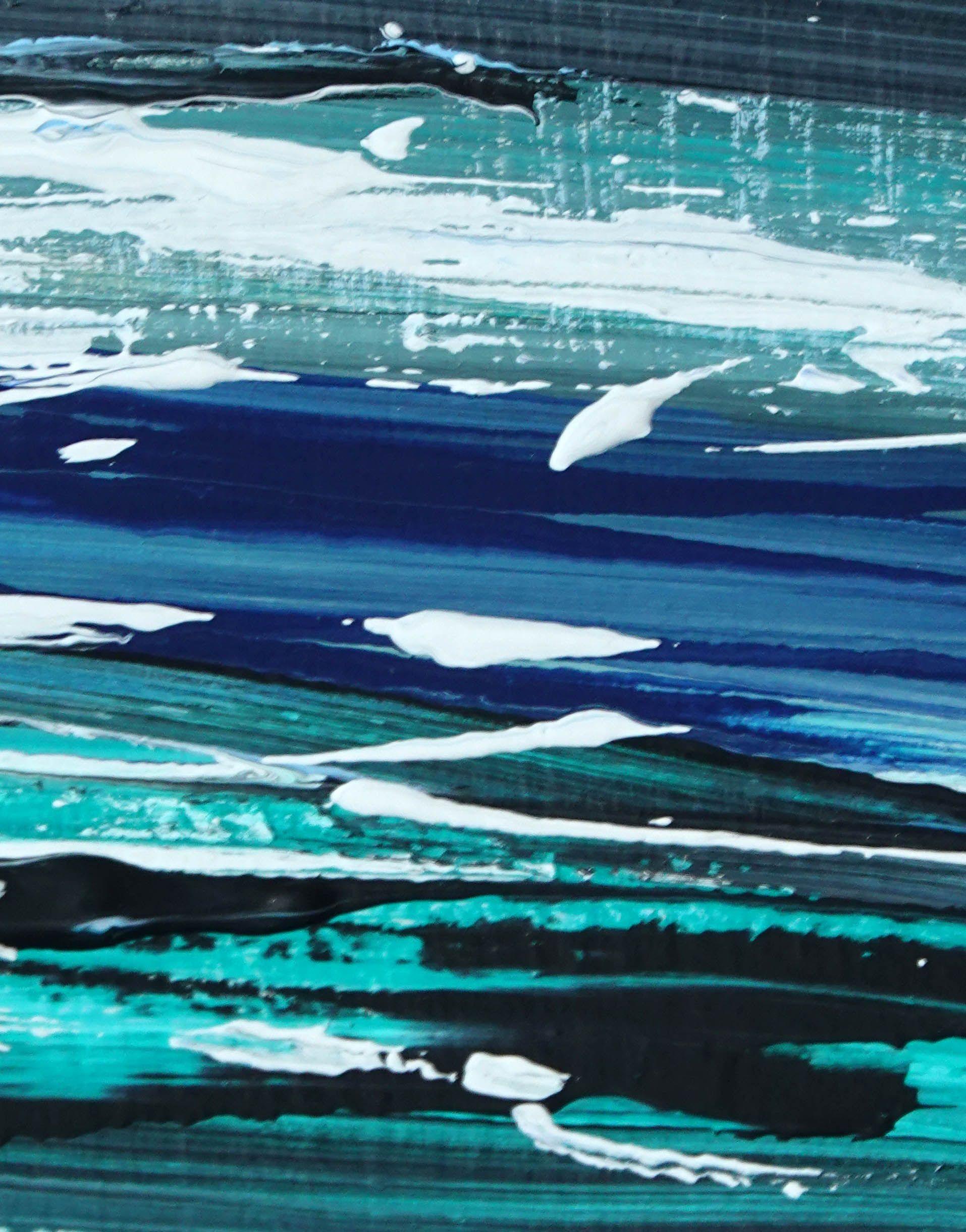 VAGA. I  Abstracto enmarcado azul  pintura, Pintura, Acrílico sobre papel - Painting Expresionismo abstracto de Sia Aryai