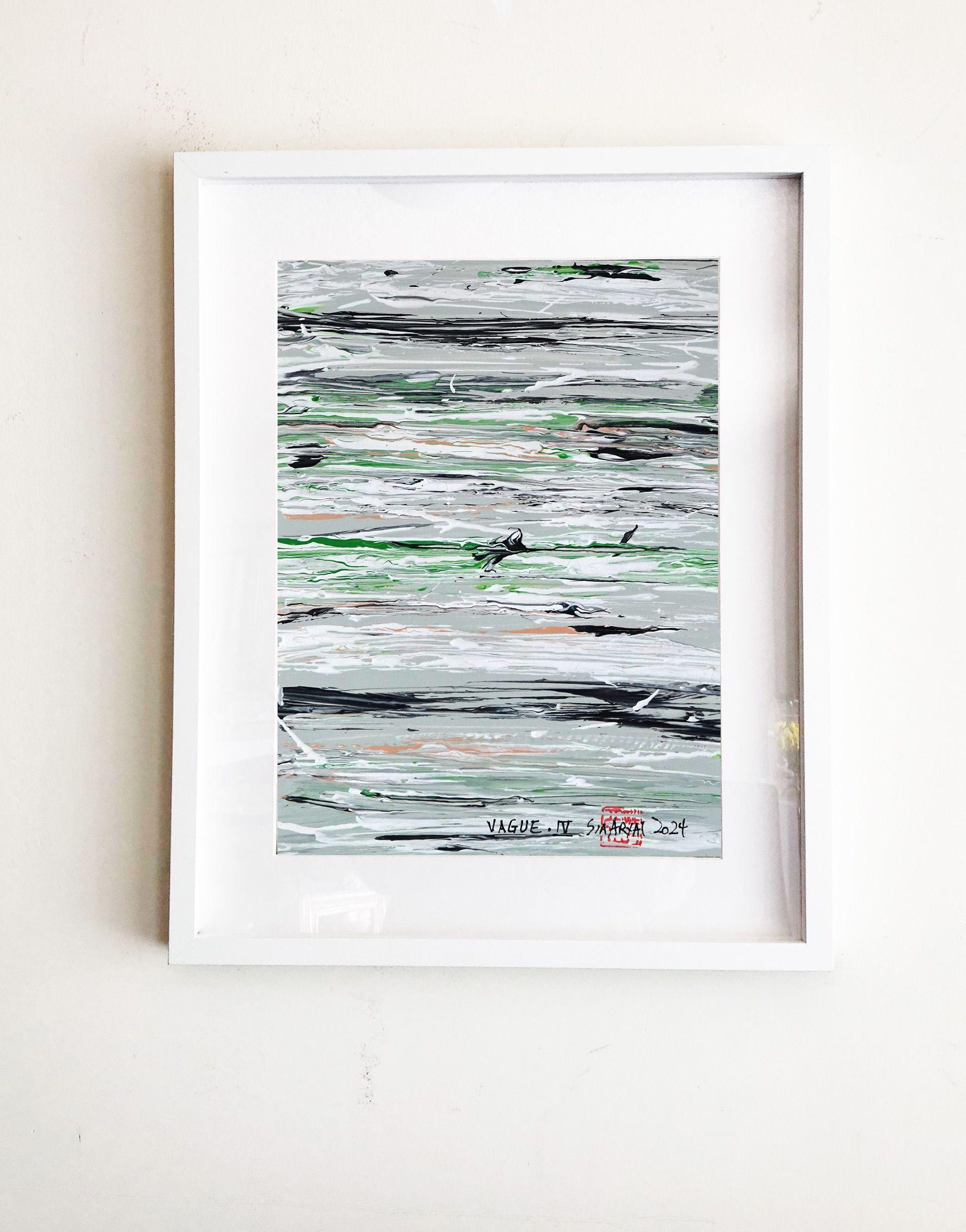 Dynamische Pinselstriche vermitteln ein Gefühl von   tanzen wie die Wellen in der VAGUE-Serie.     Gemälde ist 8X10â€œ