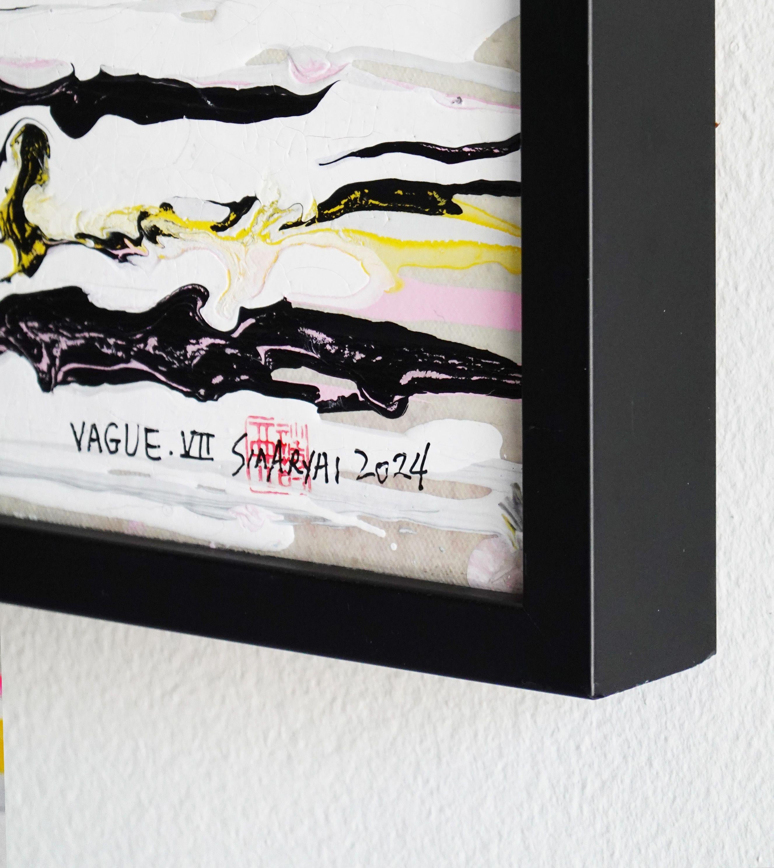 Atemberaubende Schattierungen von lebendigen Farben werden kontrastiert und   vervollständigt   von Gelb mit einem Twist in diesem einmaligen   abstrakte Malerei.   Dieses hochwertige Gemälde auf Leinwand ist 16X19â€œ  und ist   wunderschön