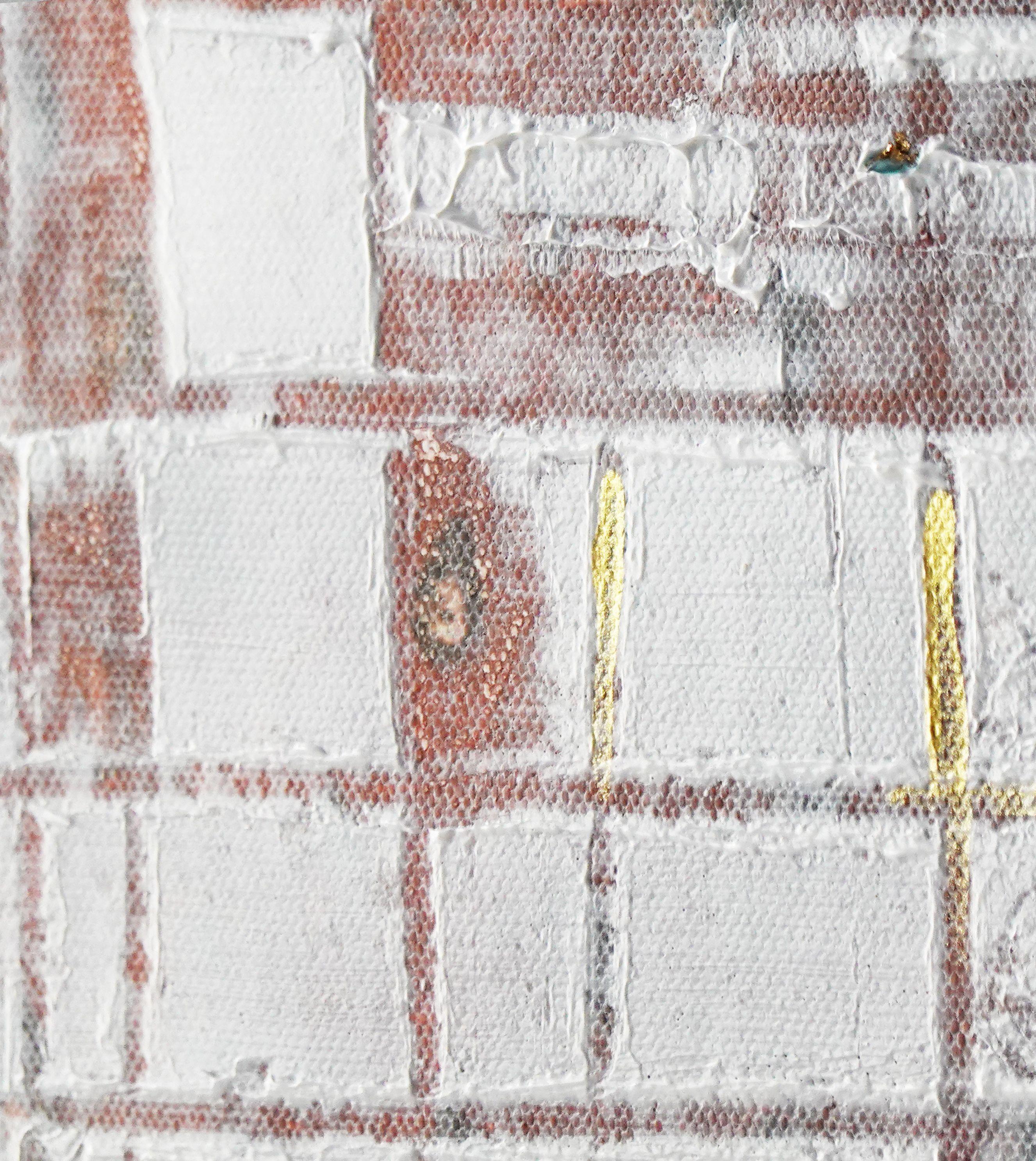 VAUGE. X Pittura astratta con foglia d'oro, Pittura, Acrilico su tela in vendita 1