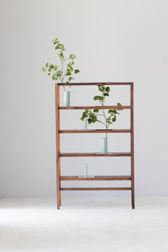 Estantería Siam 910 con Celadón "Planta no incluida", Madera de vaina de mono