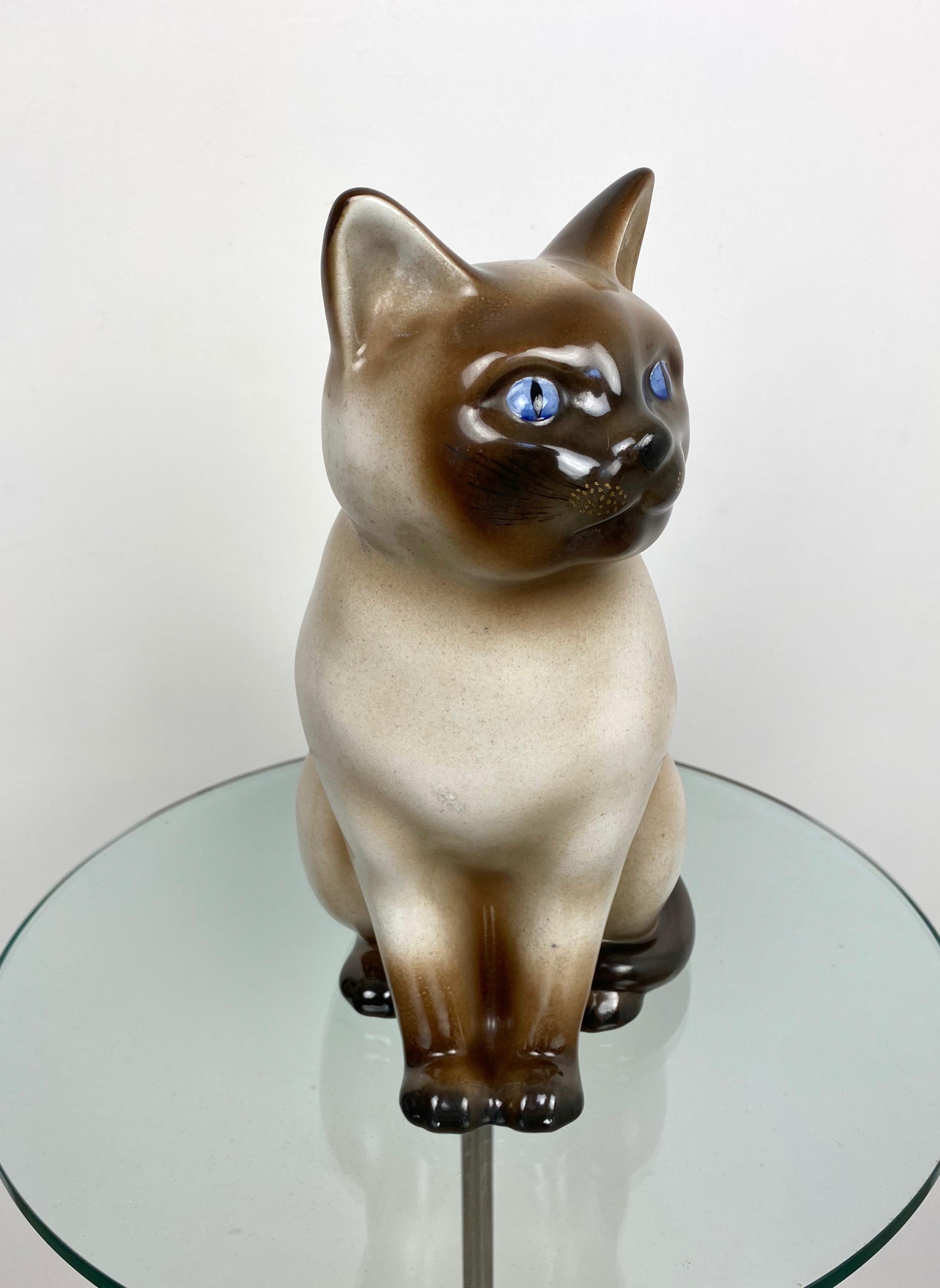 vintage ceramic siamese cats