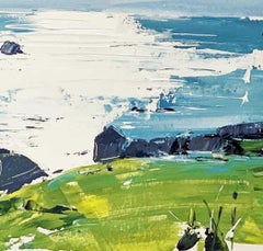 Cape Cornwall II - Contemporary British Landscape: Acrylic on Canvas