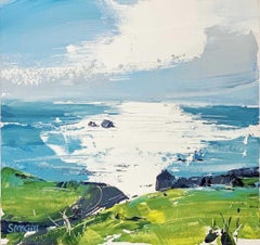 Cape Cornwall II - Contemporary British Landscape: Acrylic on Canvas