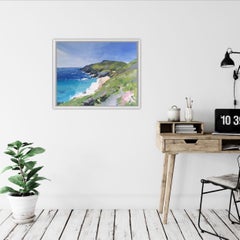 Porth Chapel, West Cornwall , Peinture originale, Art du paysage, Côte traditionnelle