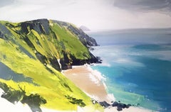 Redrot Cove - landscape coastline acrylic board framed