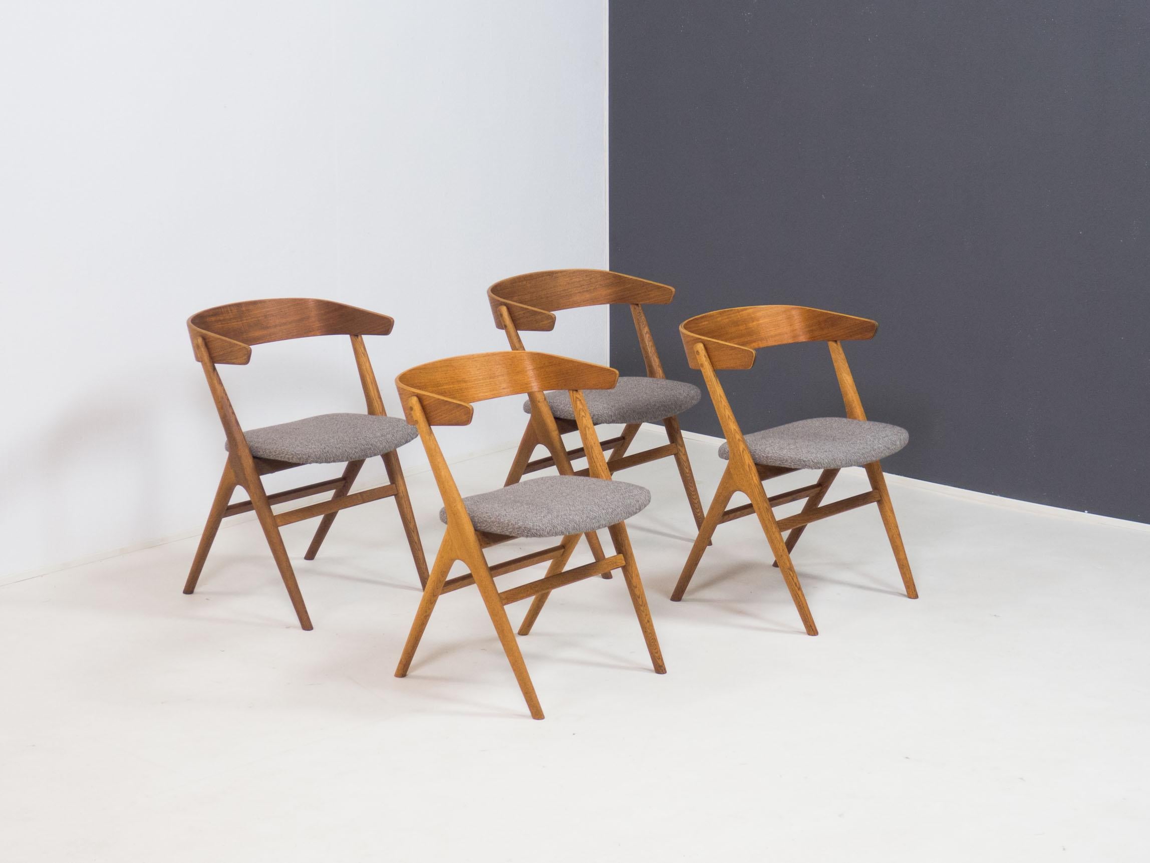 Sibast Møbler model ‘no. 9’ teak & oak dining chairs – Helge Sibast  2