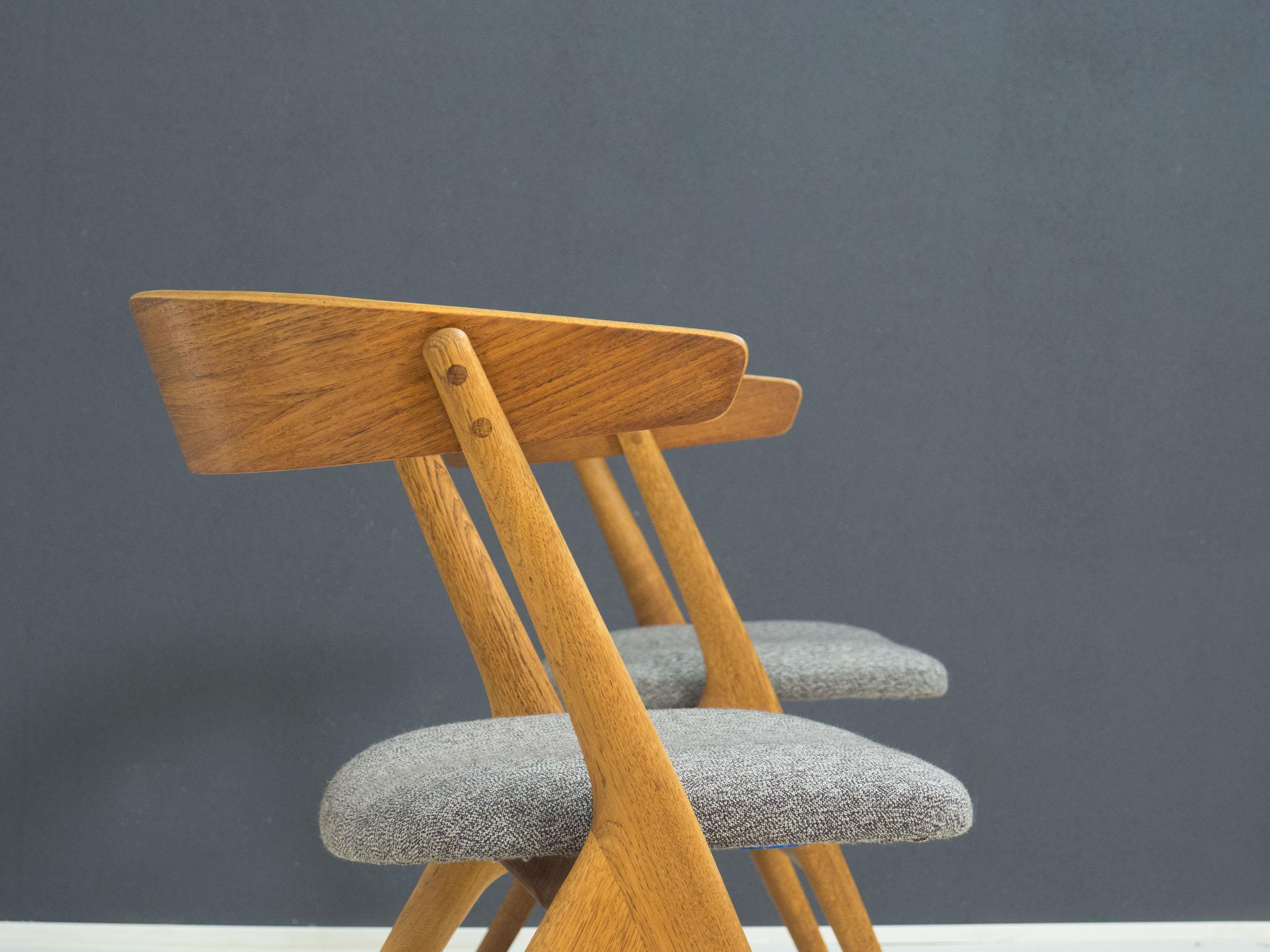 Danish Sibast Møbler model ‘no. 9’ teak & oak dining chairs – Helge Sibast 