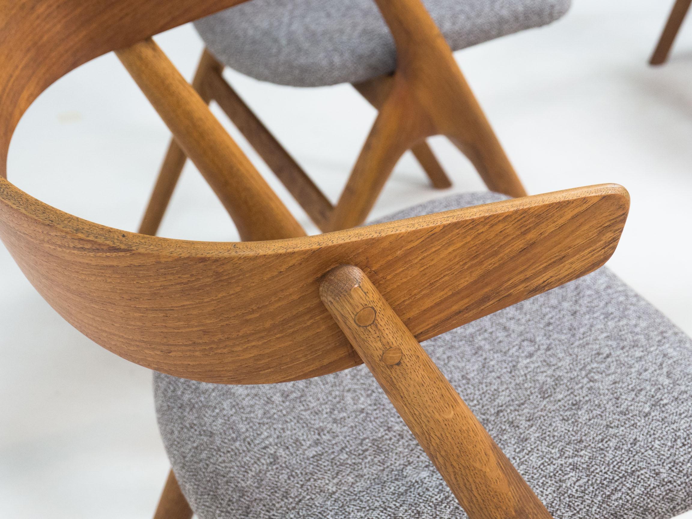 Sibast Møbler model ‘no. 9’ teak & oak dining chairs – Helge Sibast  In Good Condition In Heerhugowaard, NL