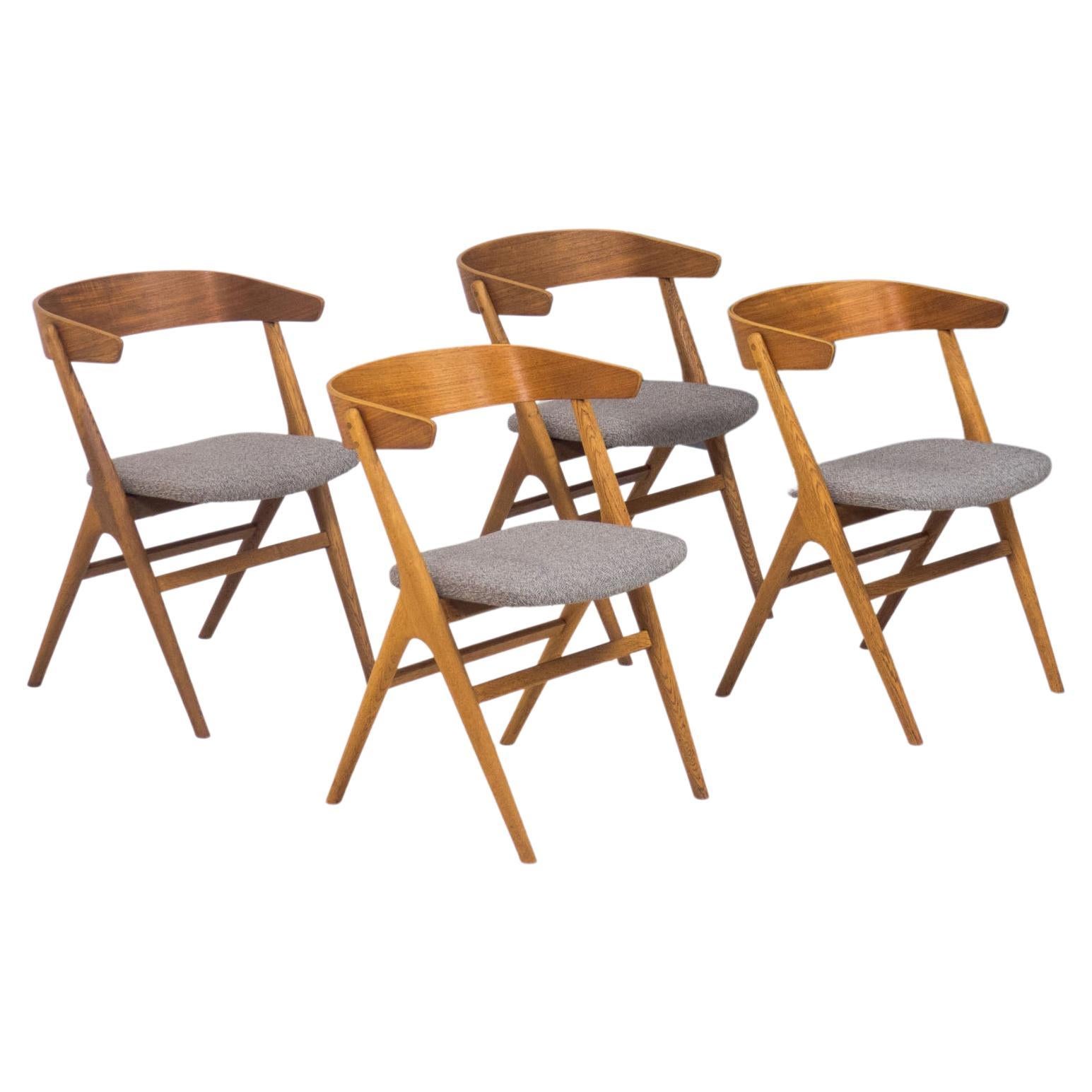 Sibast Møbler model ‘no. 9’ teak & oak dining chairs – Helge Sibast 