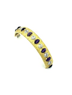 Sibirisches Amethyst- und Diamantarmband Steven Webster