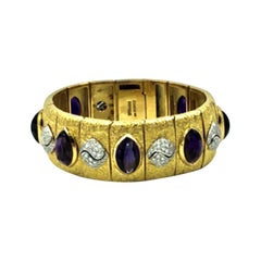 Bracciale con ametista siberiana e diamanti Steven Diamond