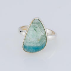 Siberian aquamarine silver ring