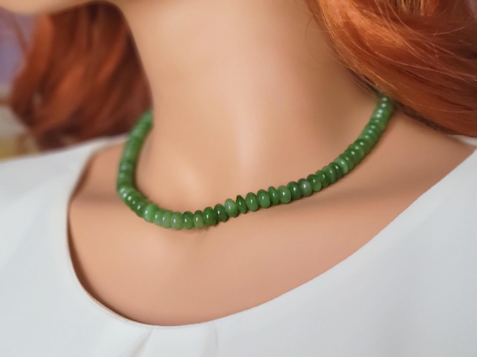 Women's Siberian Chatoyant Jade Necklace