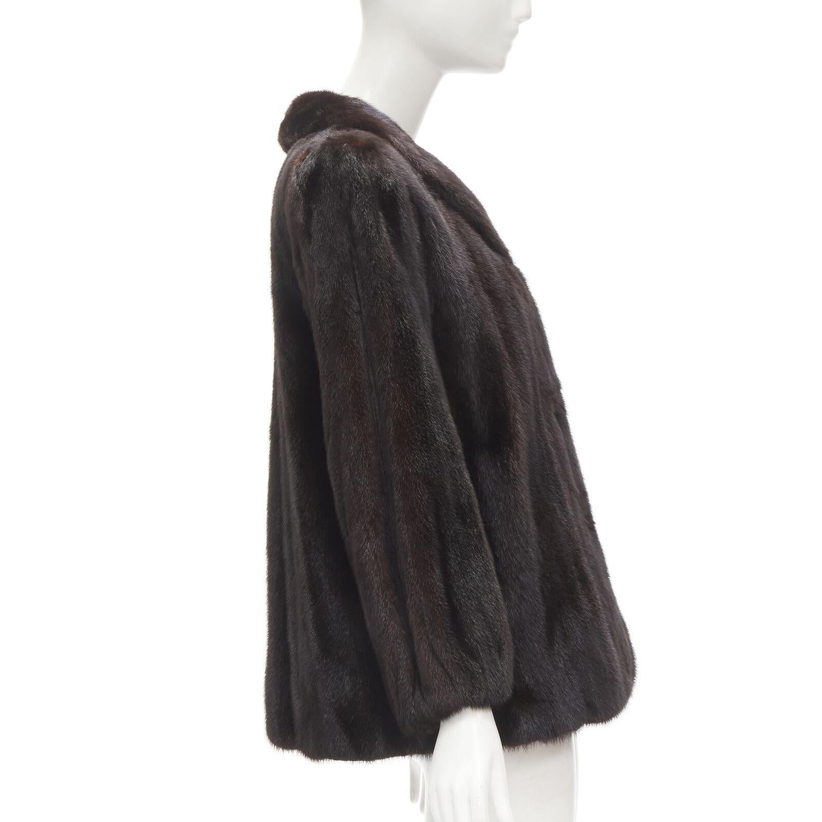 Women's SIBERIAN FUR STORE HONG KONG  fur dark brown short shawl collar short jacket S For Sale