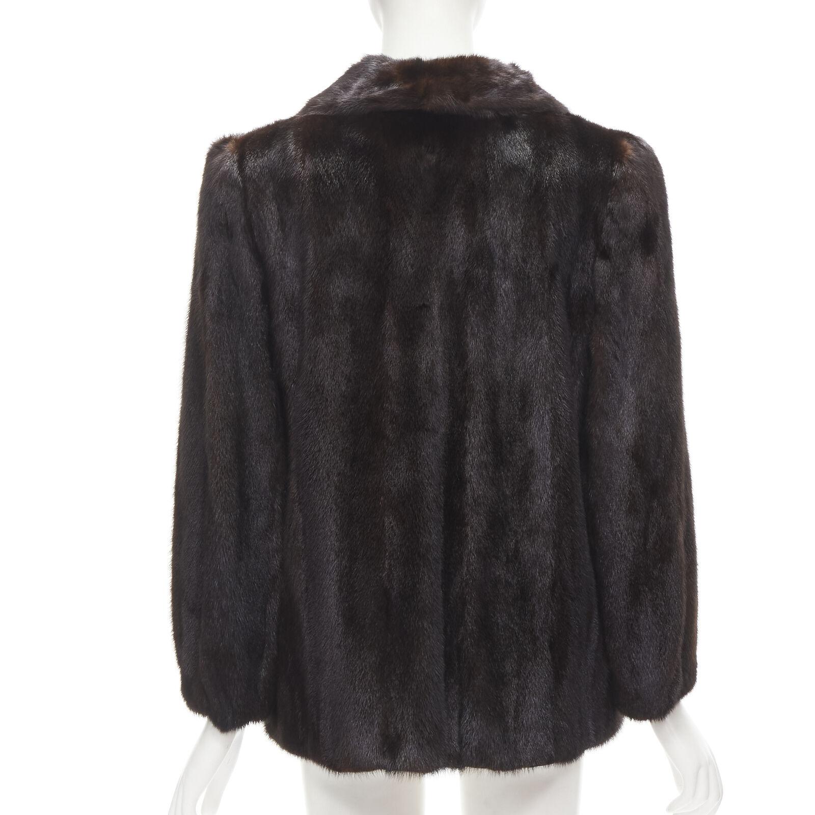 SIBERIAN FUR STORE HONG KONG  fur dark brown short shawl collar short jacket S For Sale 1