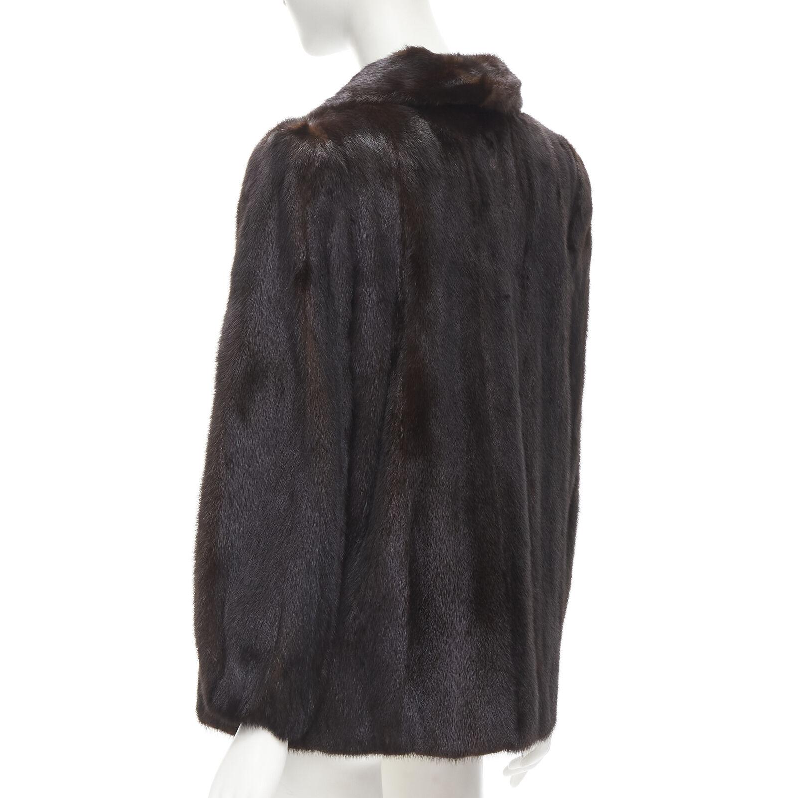 SIBERIAN FUR STORE HONG KONG  fur dark brown short shawl collar short jacket S For Sale 2