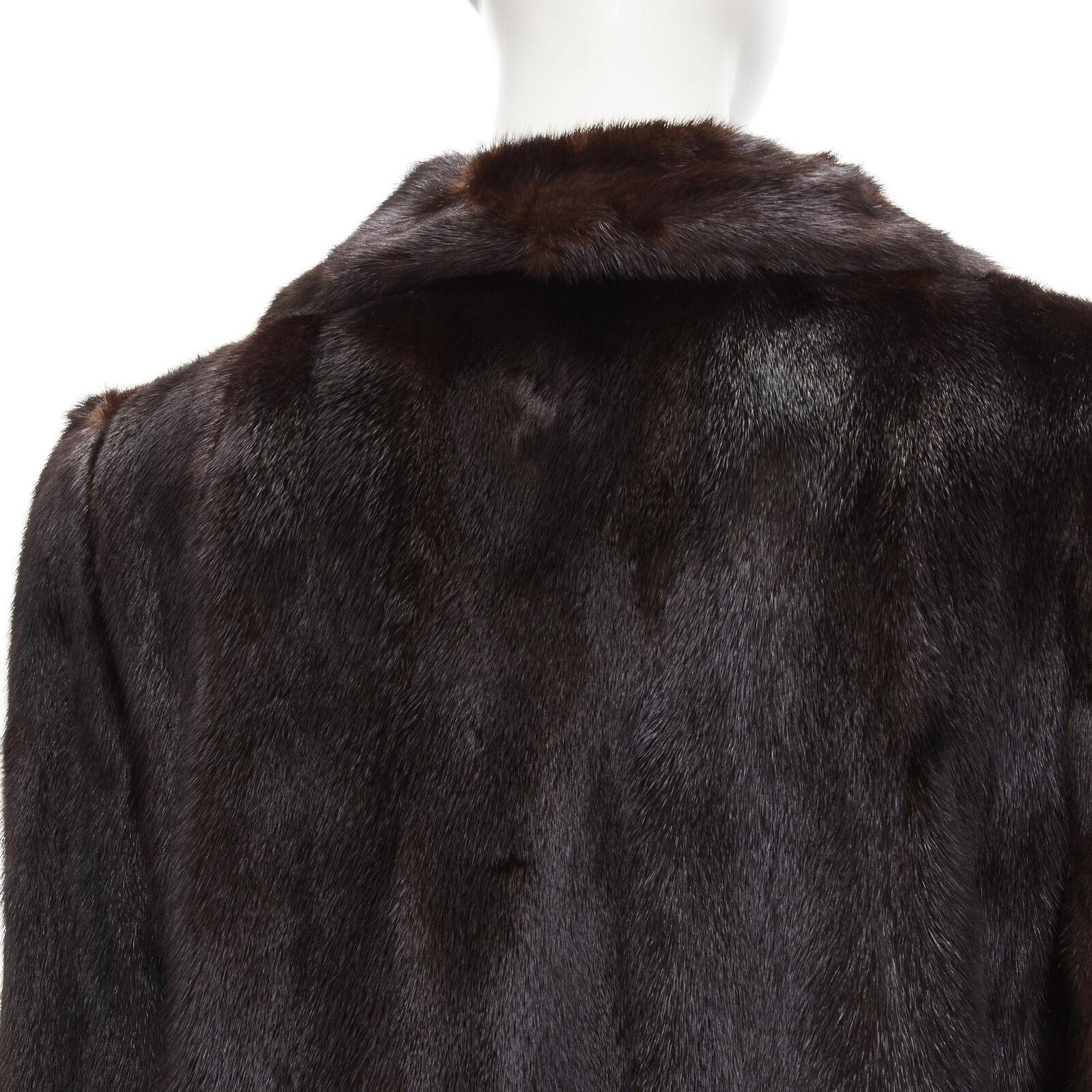 SIBERIAN FUR STORE HONG KONG  fur dark brown short shawl collar short jacket S For Sale 4