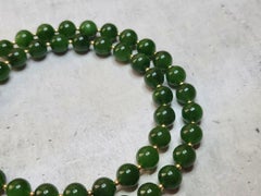 Nephrite Jade Necklace with Jade Clasp