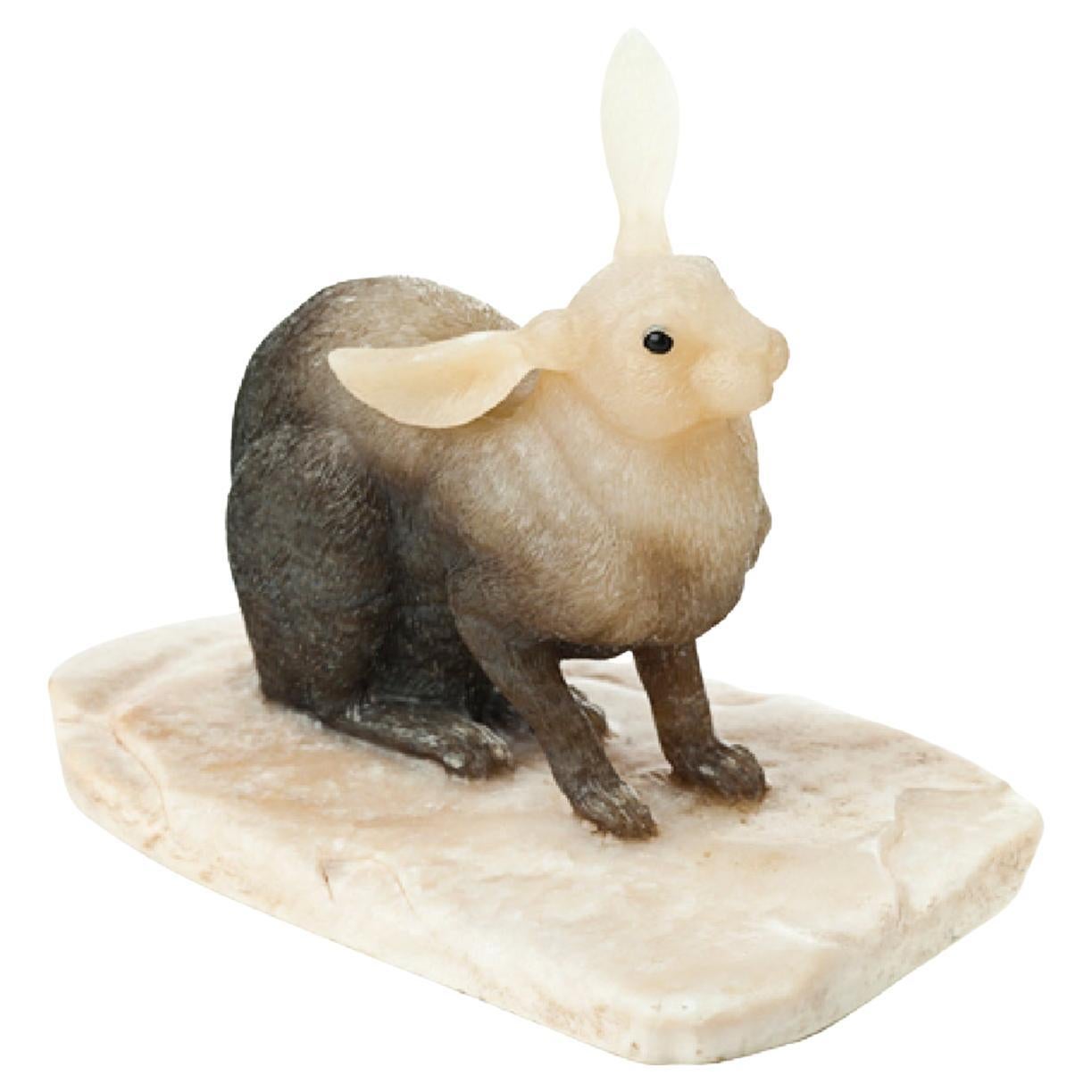 Siberian Nephrite Rabbit Miniature For Sale