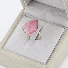 Anillo de plata con turmalina rosa siberiana