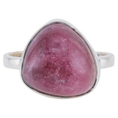 Anillo de plata con turmalina siberiana rosa púrpura