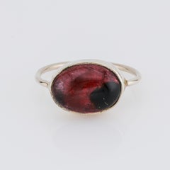 Siberian tourmaline silver ring