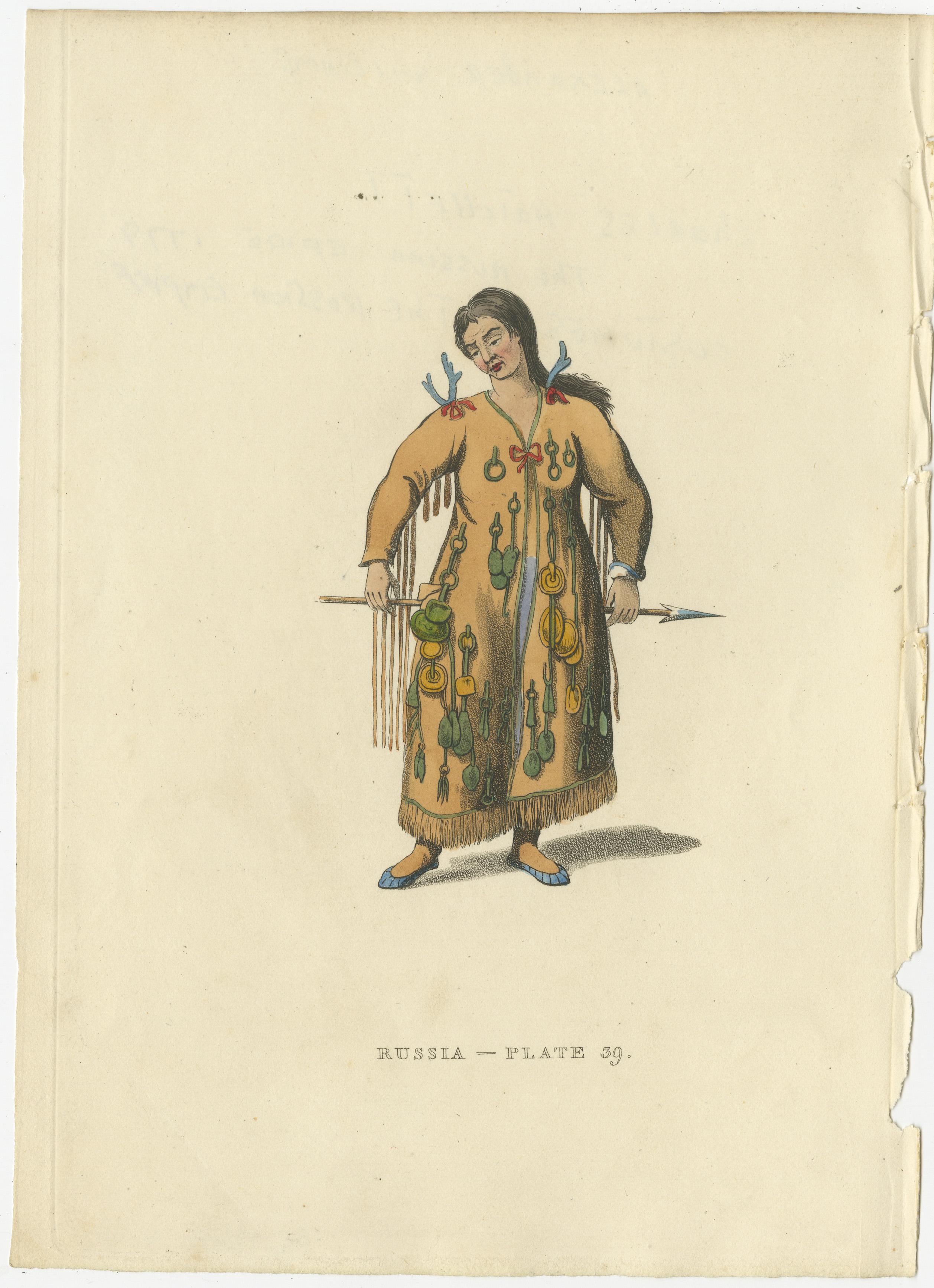 Sibirische Traditionen: Der Tungoose- Jäger und Tungoosi- Shaman, veröffentlicht 1814 (Papier) im Angebot