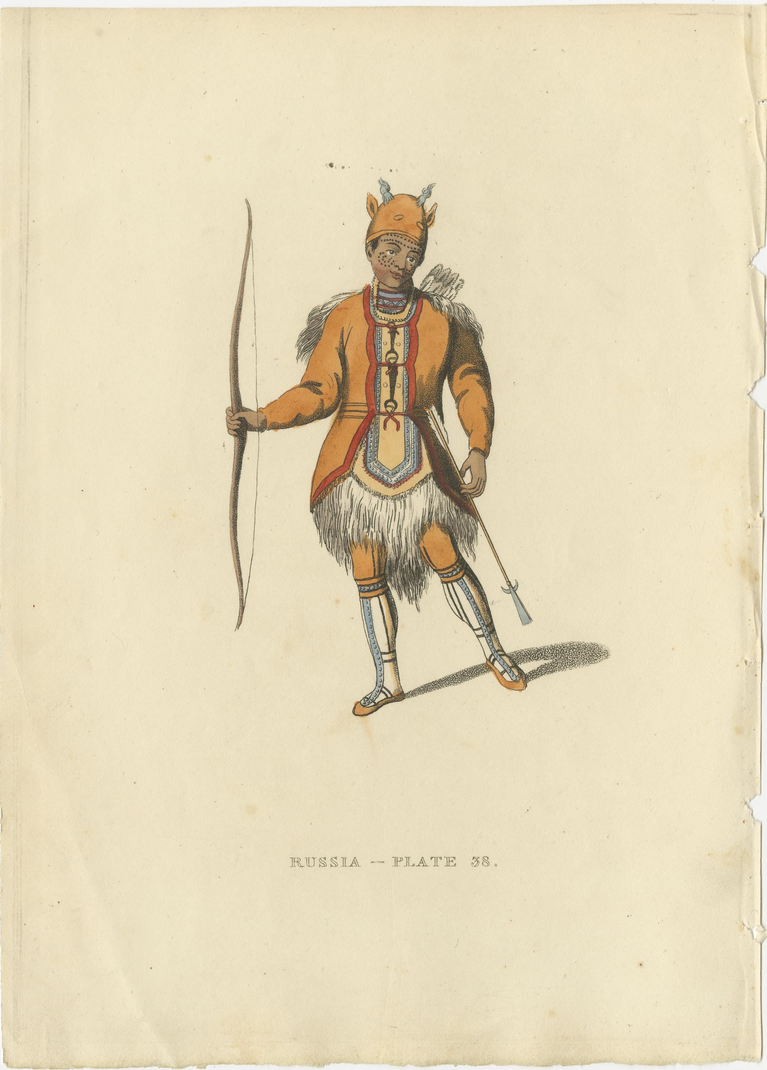 Siberian Traditions: The Tungoose Hunter and Tungoosi Shaman, Published in 1814 For Sale 1