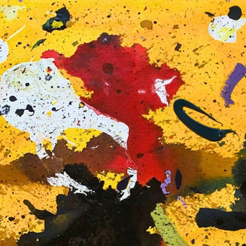 Testato Giallo - Painting Astratto di Sibusiso Ngwazi