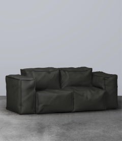 Divano Sibylia Black, design contemporaneo, Made in Italy