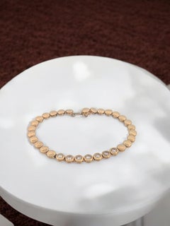 Sibylle  14K Yellow Gold Diamond Bracelet  .87 CTW Natural Diamonds