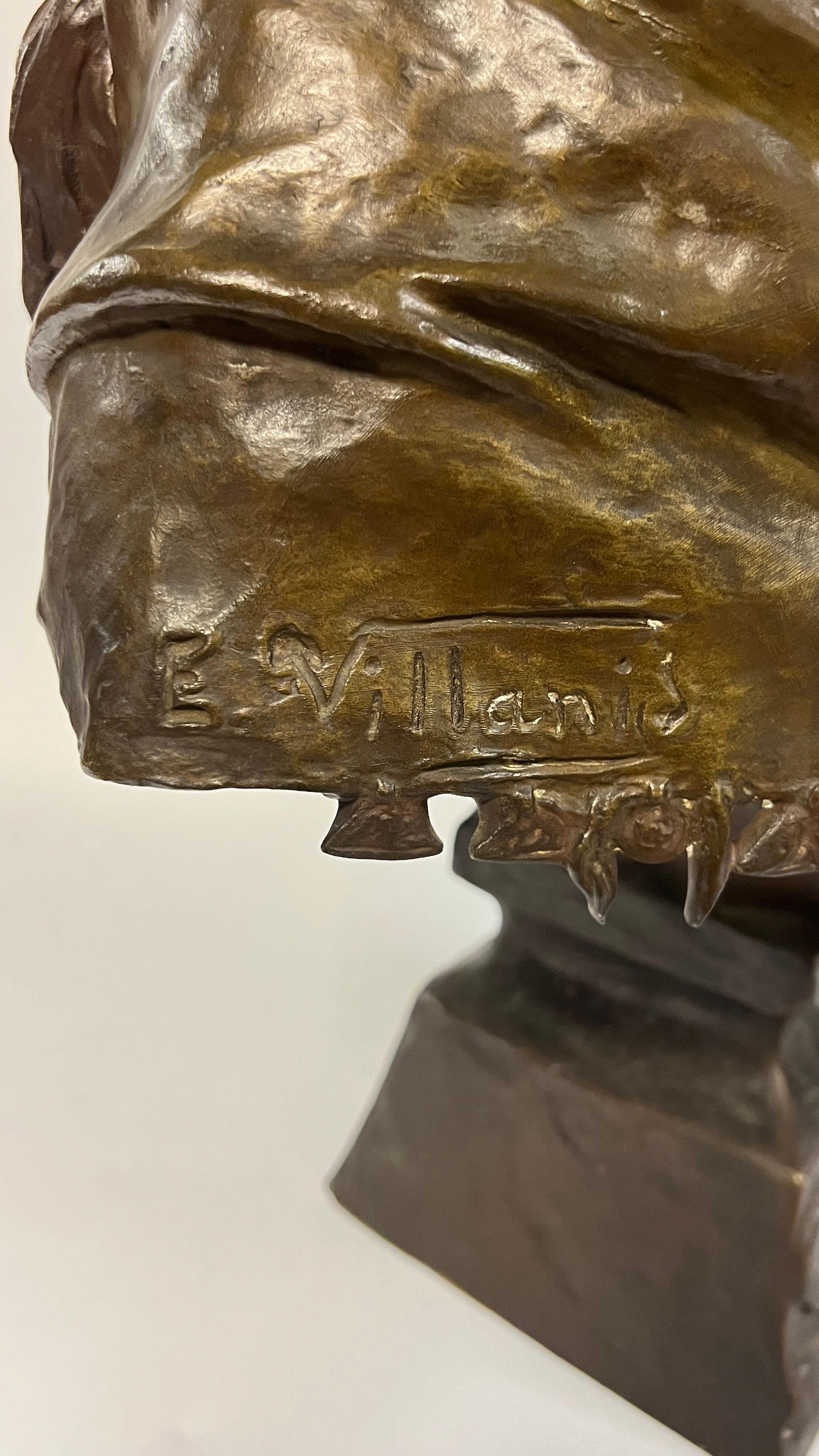 Art nouveau Buste féminin de Sibylle sculpté d'après Emmanuel Villanis en vente