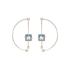 Sibylle Von Munster Arco Earrings London Blue Topaz 18 Karat