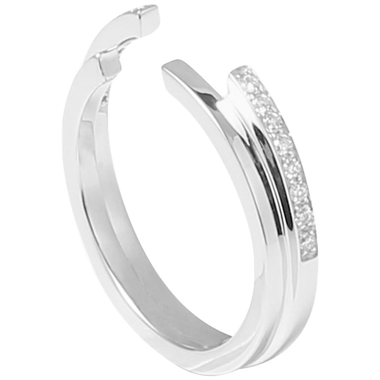 Sibylle Von Munster Double Fragment Ring White Gold 18 Karat Diamonds G Vs2 For Sale At 1stdibs