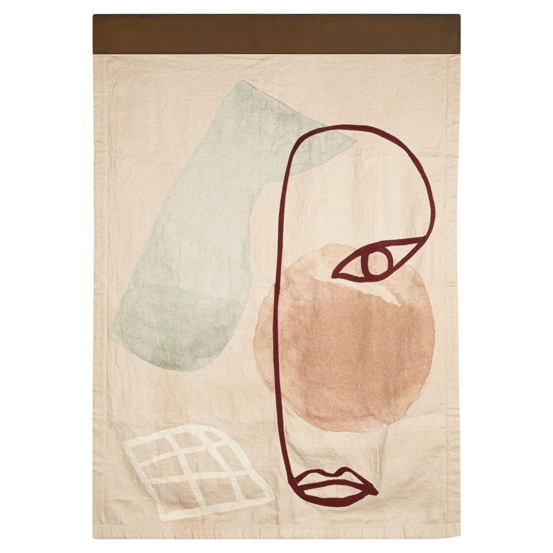 Sibylle#1 Wandbehang in Taupe von Studiopepe