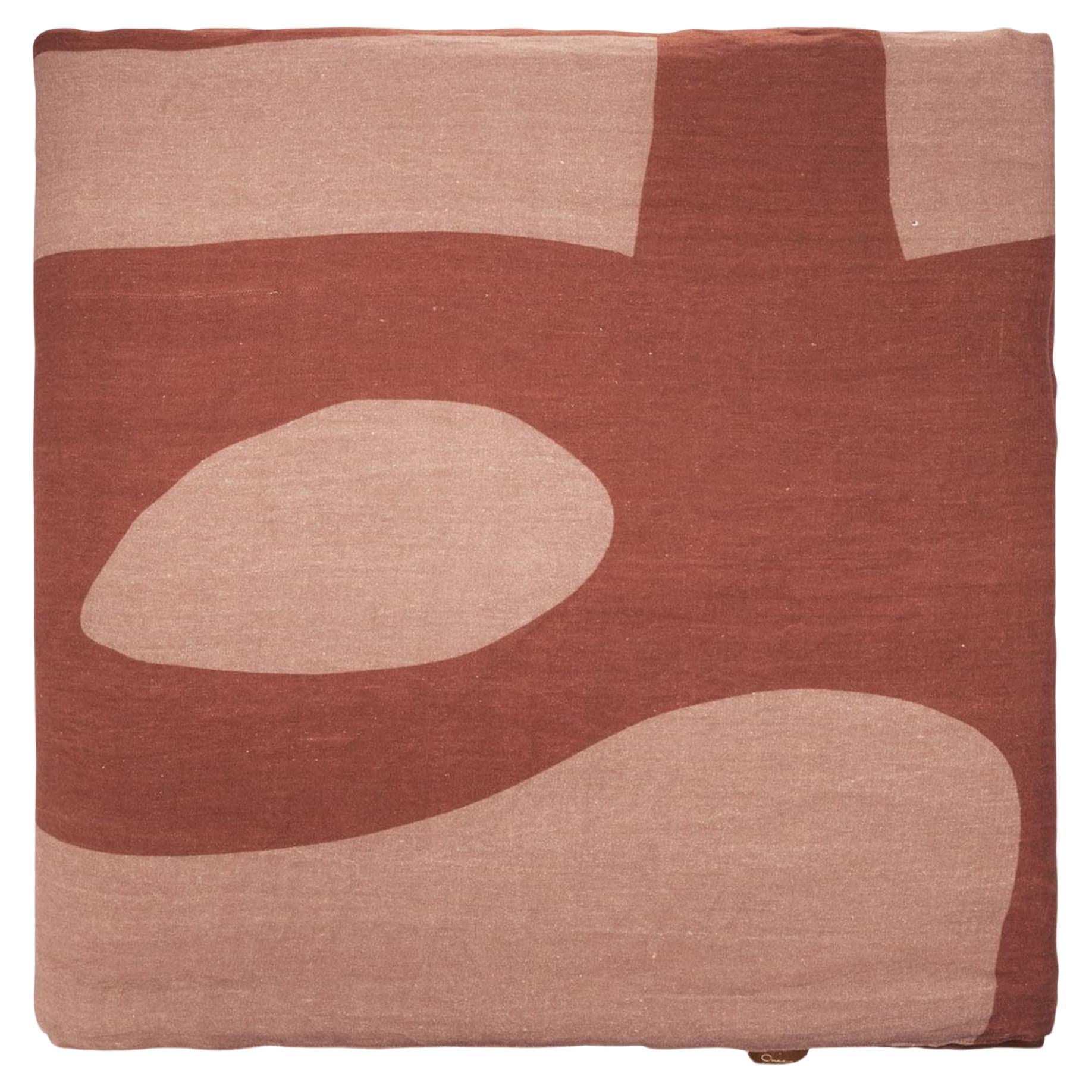 Sibylle#4 Vintage Pink/Bordeaux Printed Throw by Studiopepe For Sale