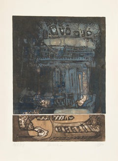 Karnak, Signed Surrealist Etching with Aquatint by SICA