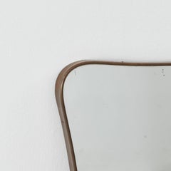 Sicilian brass over mantel mirror, Italy, 1950s