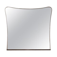 Sicilian brass over mantel mirror, Italy, 1950s
