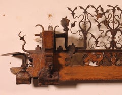 Sicilian Cart Axle Made Of Wood And Wrought Iron From The Early 19th Century