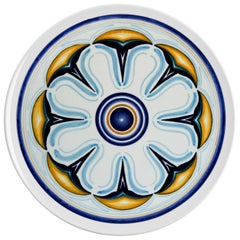 Sicilian Clay Hand Painted Colapesce Dinner Plate, Made in Italy