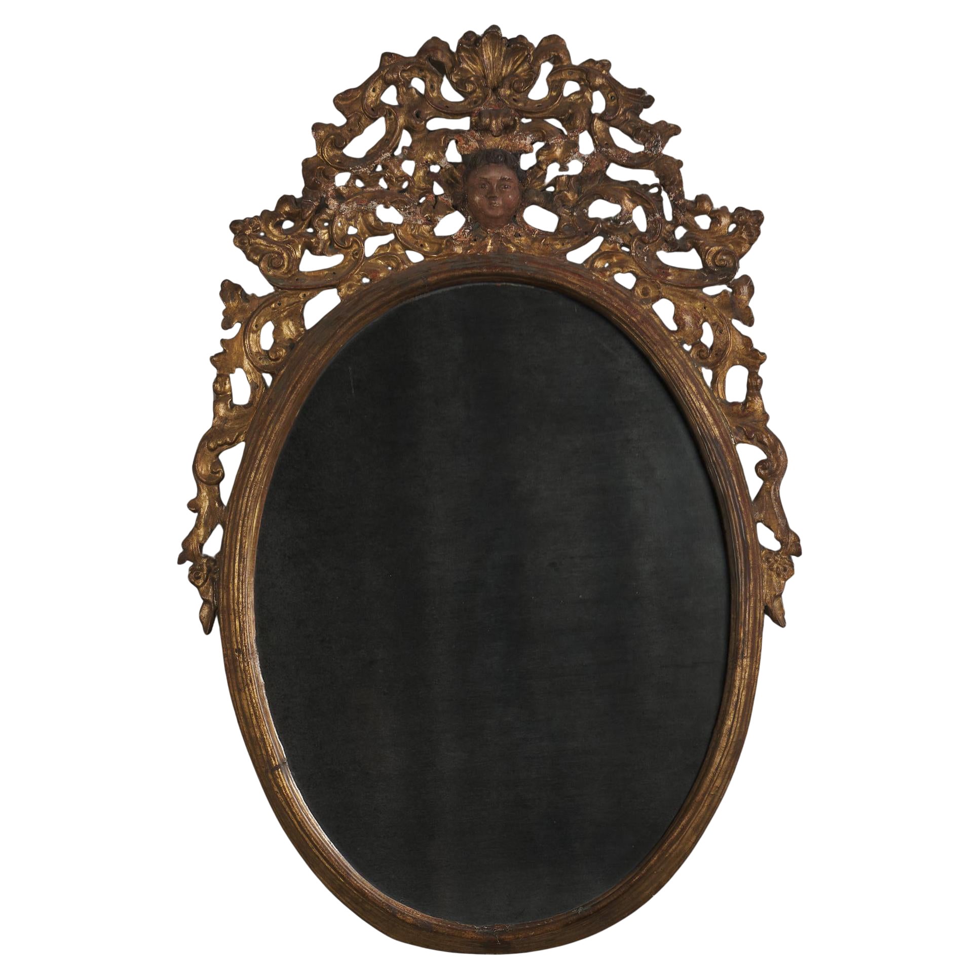 Sicilian Gilt Mirror, 18th C