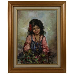 Sicilian Girl Flower Seller